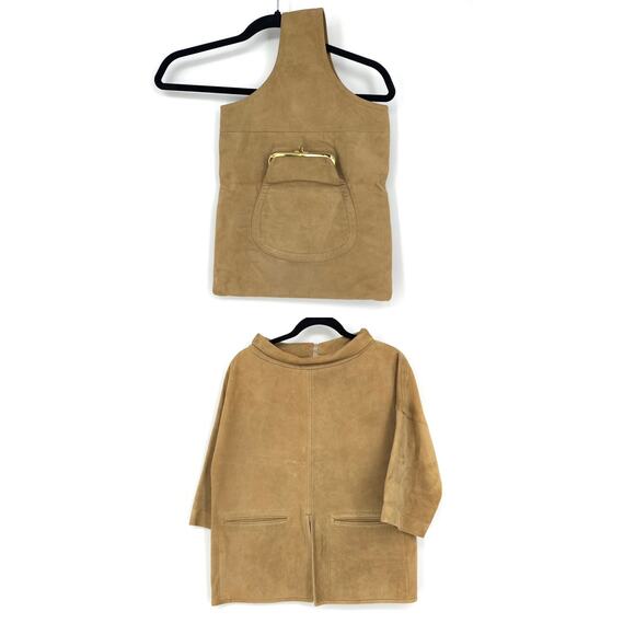 Bonnie Cashin Design Sills & Co Cashin Carry Tote Bag + Matching Suede Top Tan - Picture 1 of 14